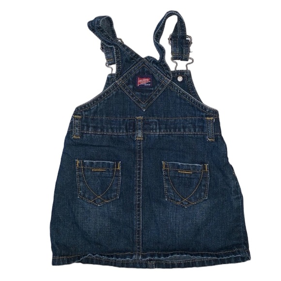 Old Navy Baby Girls Denim Jumper Overalls 6-12 Mo. - Picture 2 of 2